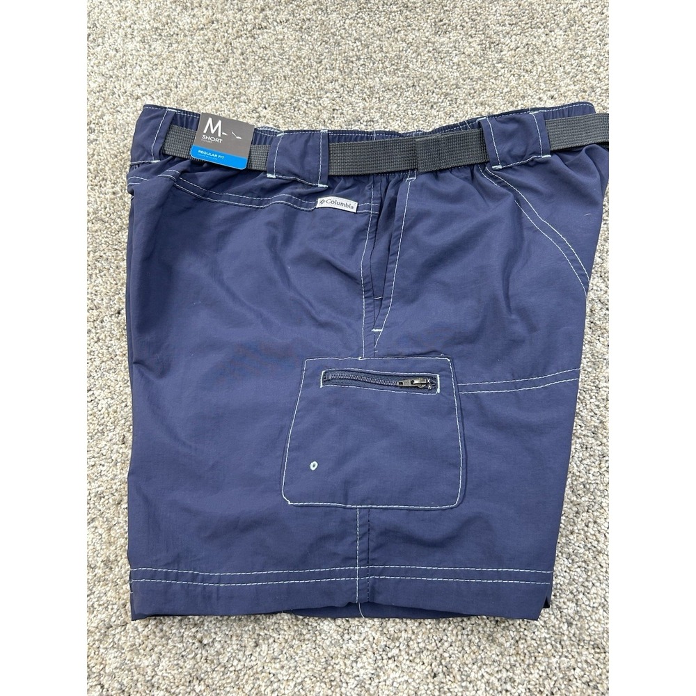Columbia Sandy River Cargo Shorts Womens Size Medium Blue NEW 6" Belted Cargo